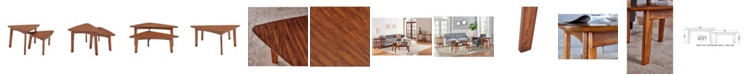 Alaterre Furniture Monterey Triangular Set of 2 Mid-Century Modern Nesting Tables